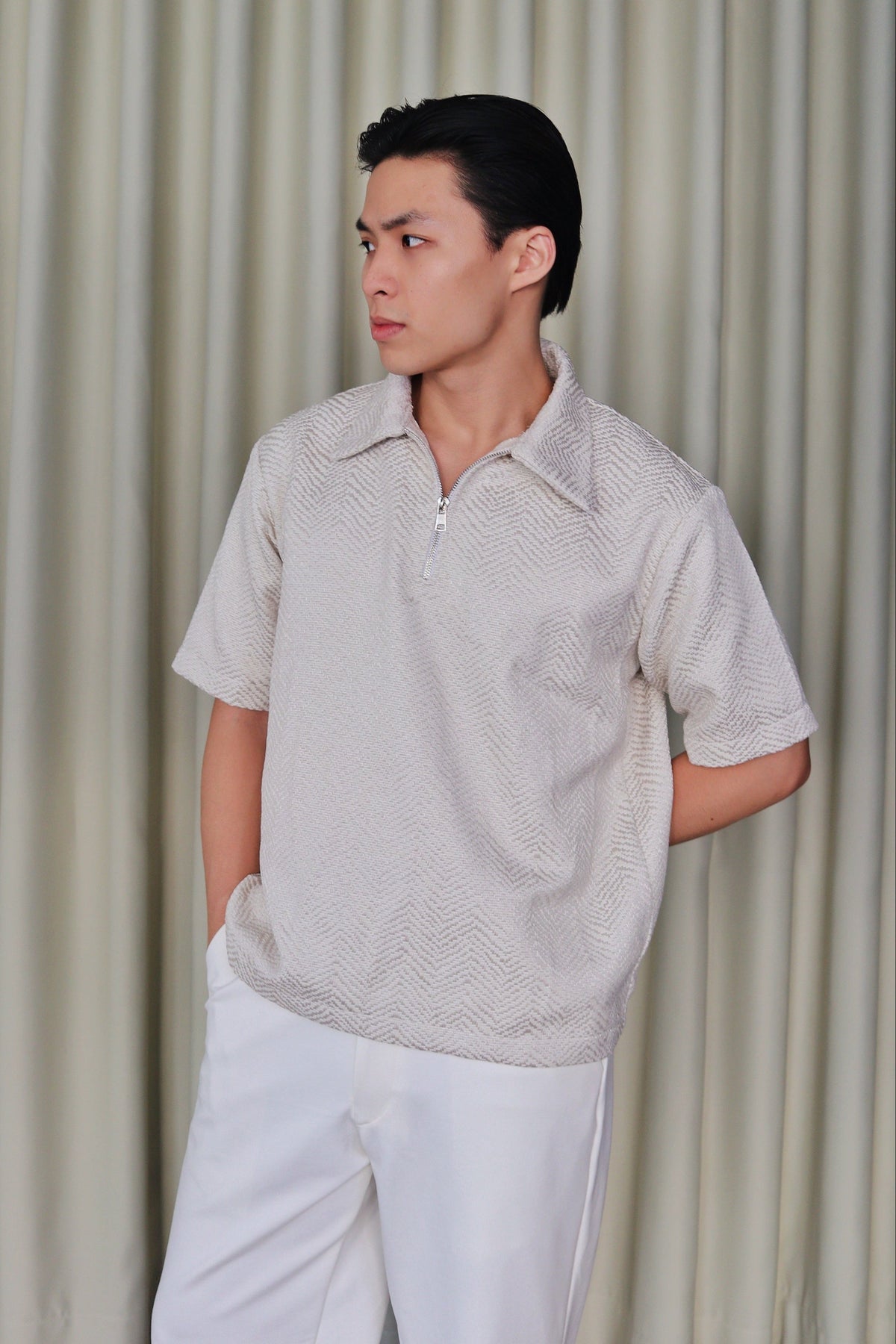 Panthera Premium Tweed Quarter Zip Polo