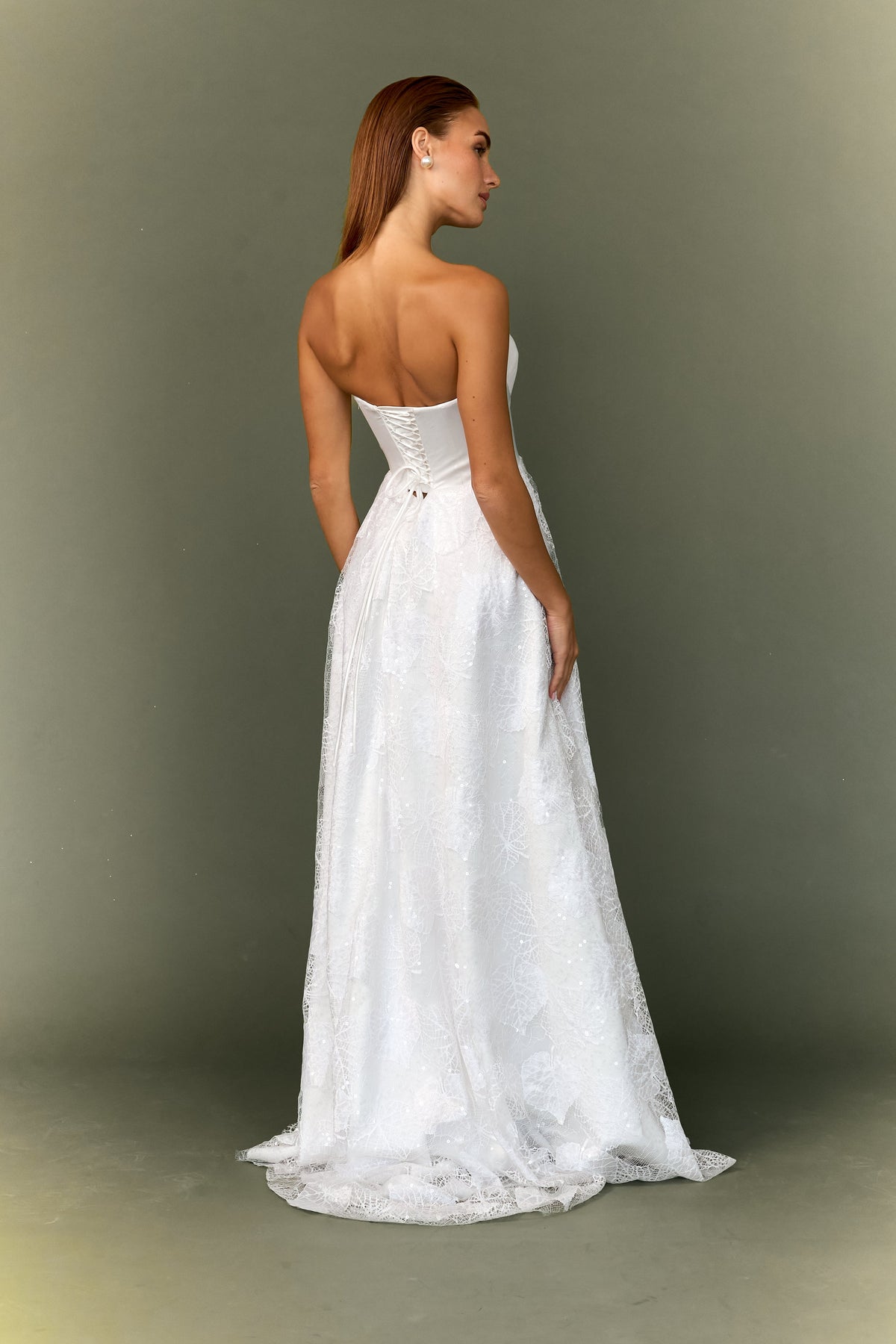 Cathia Base Wedding Gown with Laced Skirt