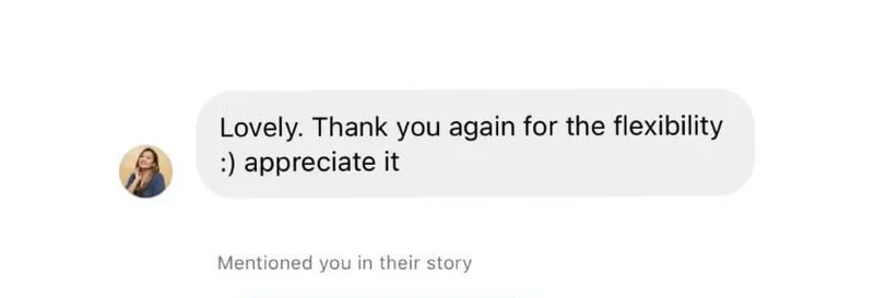 Testimonial screenshot