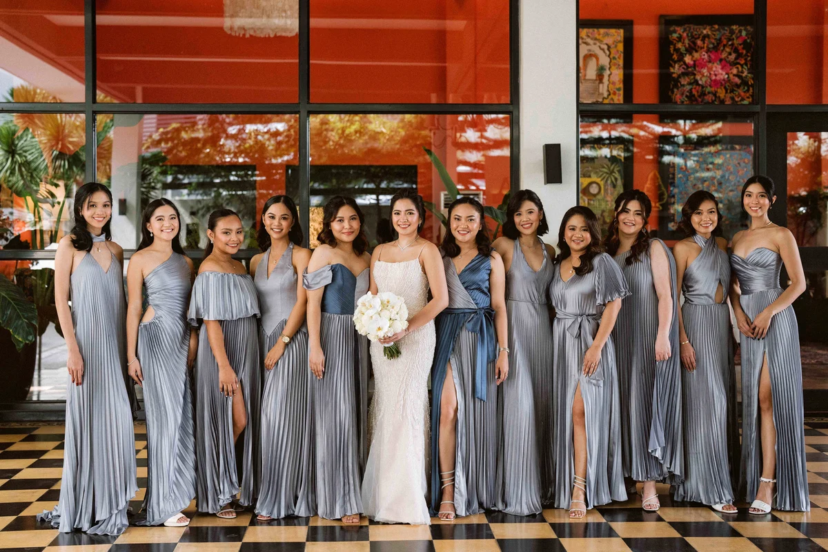 Apogée de Taj wedding and bridesmaid dresses