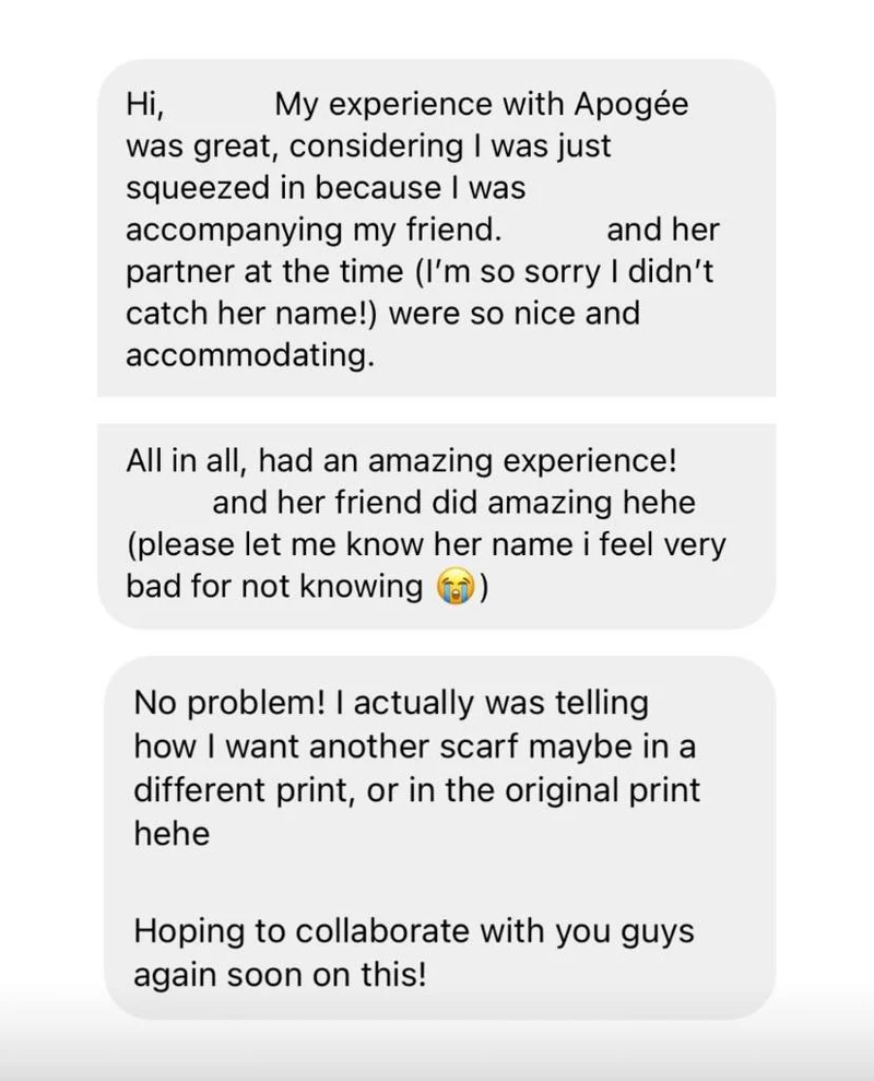 Testimonial screenshot